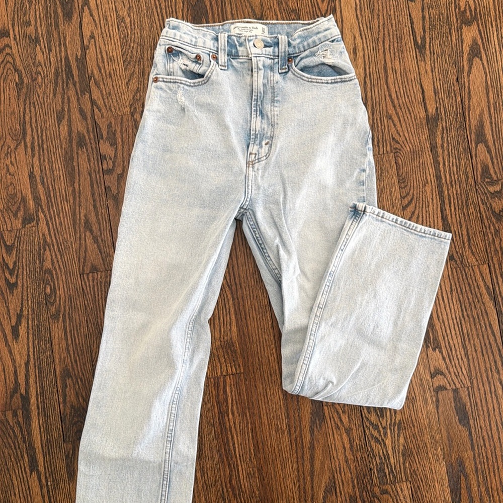 Abercrombie & Fitch The Ankle Straight Ultra High Rise Jeans Curve Love